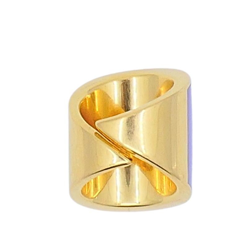 Vhernier 18k Gold Violet Chalcedony Statement Ring im Angebot 2