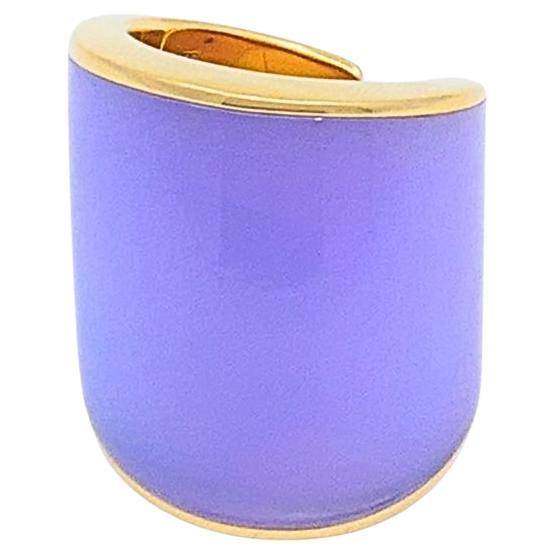 Vhernier 18k Gold Violet Chalcedony Statement Ring im Angebot