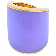 Vhernier 18k Gold Violet Chalcedony Statement Ring
