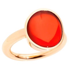 Vhernier 18k Rose Gold Carnelian Giotto Swivel Ring