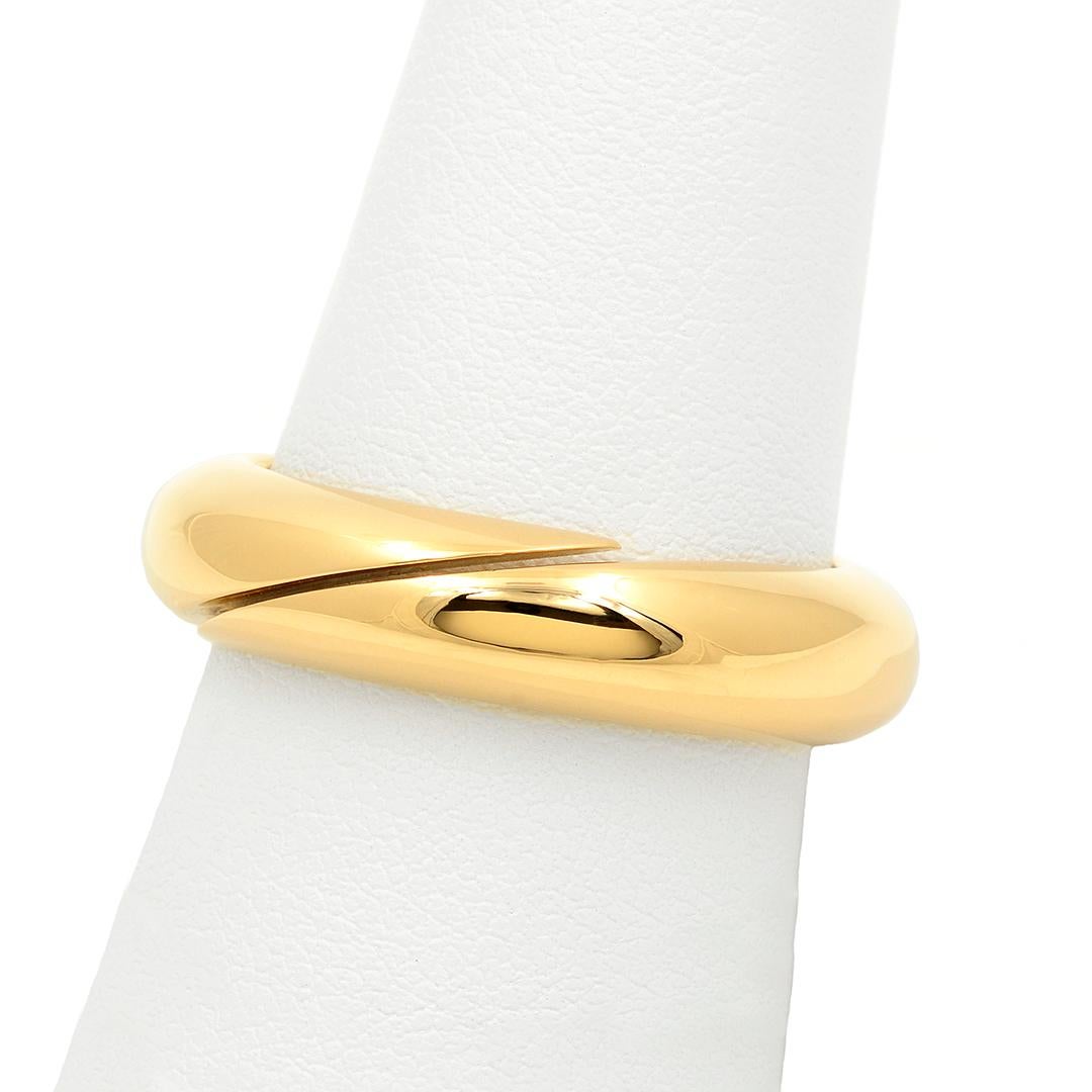 Women's or Men's Vhernier 18k Rose Gold Domed Band Ring