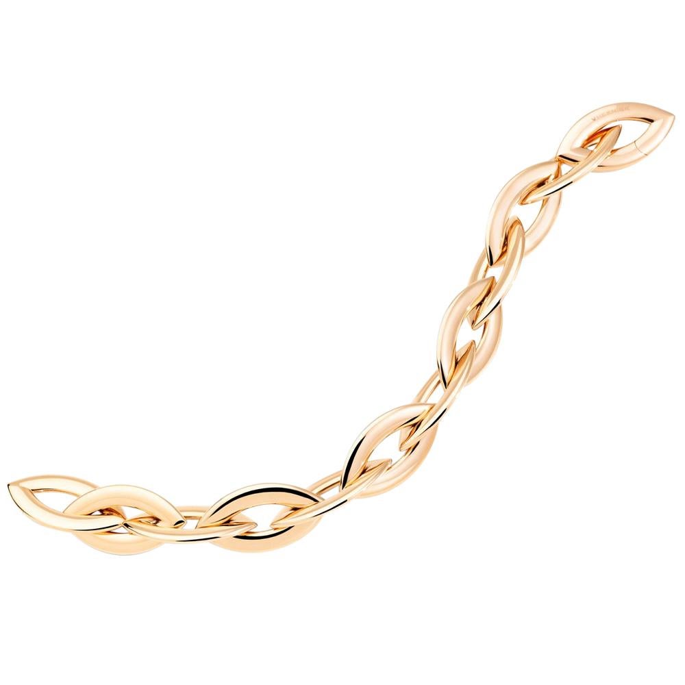 Armband 'Doppio Senso' aus poliertem 18 Karat Roségold. Marquiseförmige Glieder mit vollständig verdecktem Verschluss, signiert 