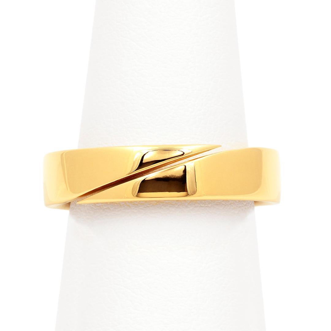 Flacher Bandring, 18 Karat Roségold, von Vhernier Herren