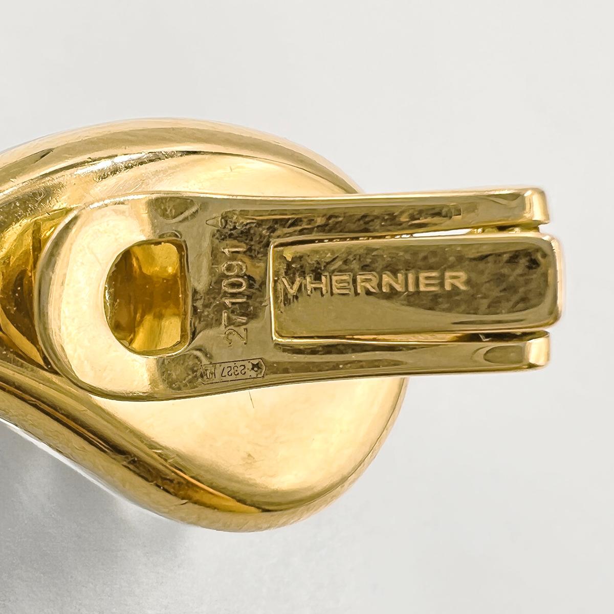 Modern Vhernier 18k Rose Gold Mother-of-Pearl Rock Crystal Gocce Earrings