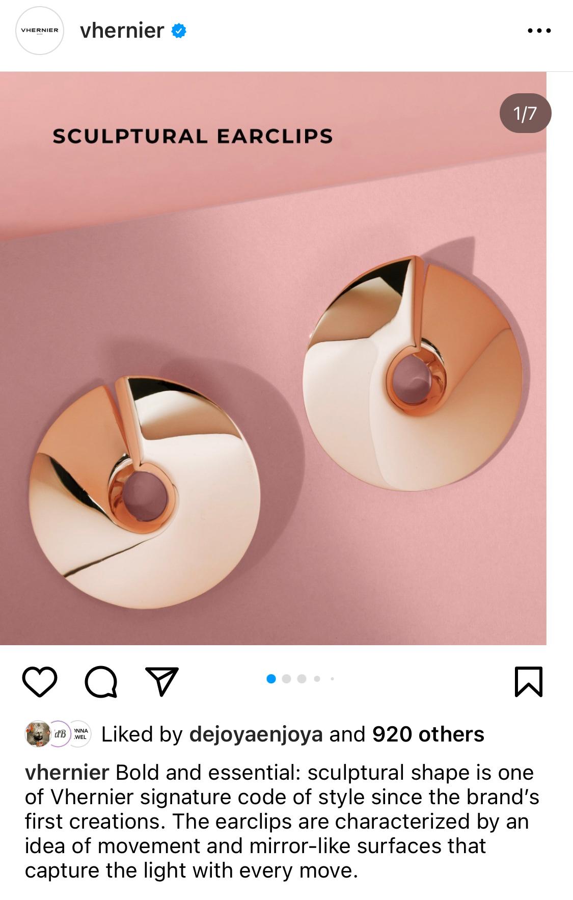 Vhernier 18k Rose Gold Verso Grande Ohrringe im Zustand „Hervorragend“ im Angebot in Bal Harbour, FL