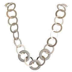 Vhernier 18K Yellow Gold 15.50 ct White and Black Diamond Reversible Necklace