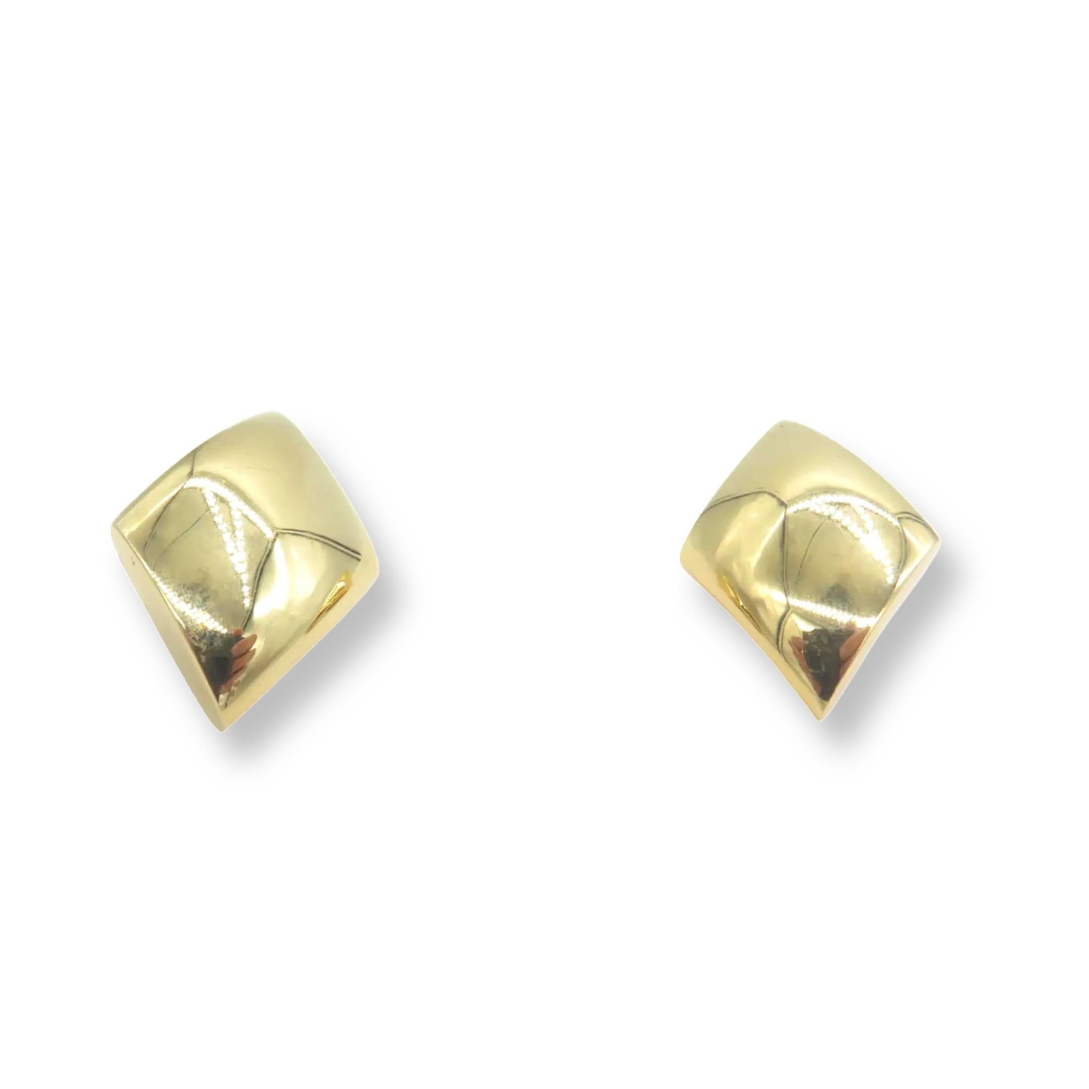 Vhernier 18K Yellow Gold Fibula Clip Earrings