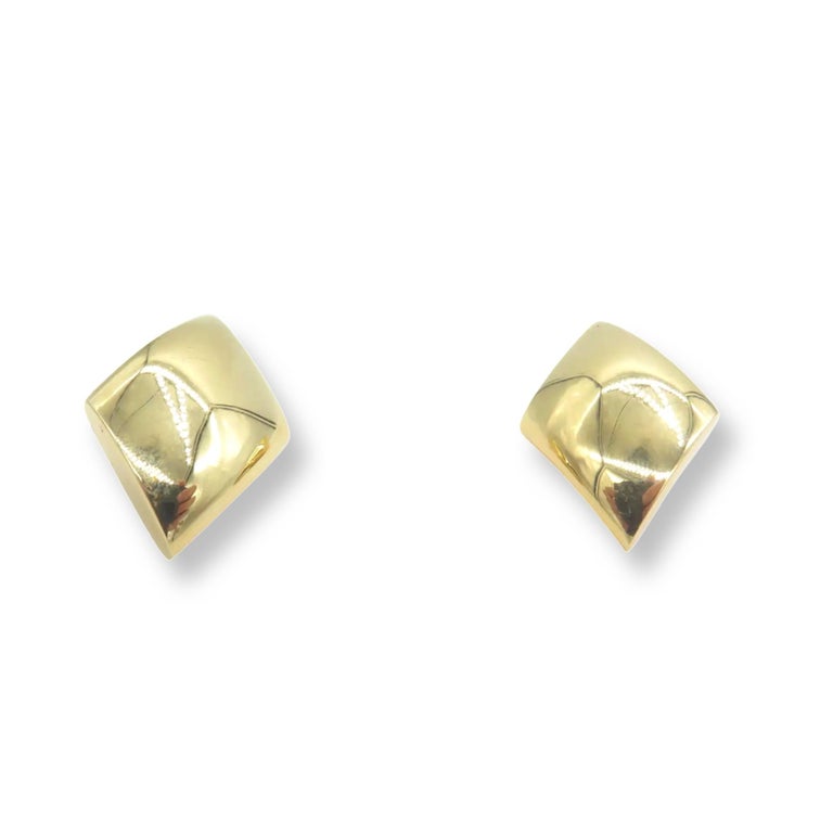 Vhernier 18K Yellow Gold Fibula Clip Earrings For Sale