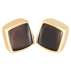 Boutons de manchette Vhernier en or jaune 18K nacre