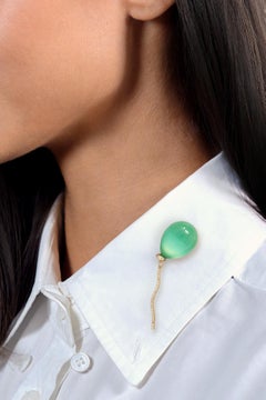 Broche « Palloncino » en or 18 carats avec chrysoprase et diamants, Vhernier 2000