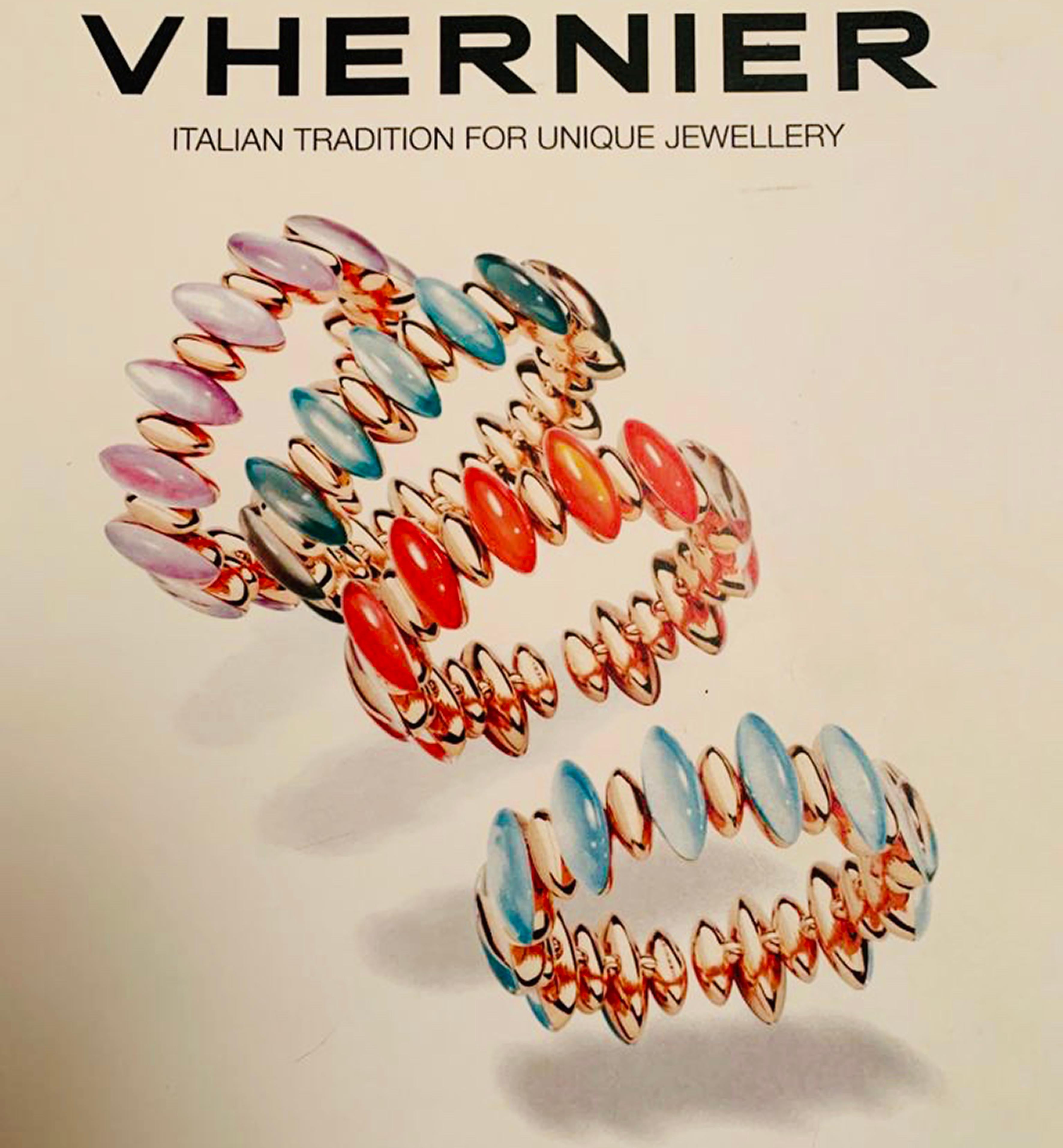 Vhernier 2011 Fuseau Collection Red Carnelian Rock Crystal Rose Gold Bracelet For Sale 7