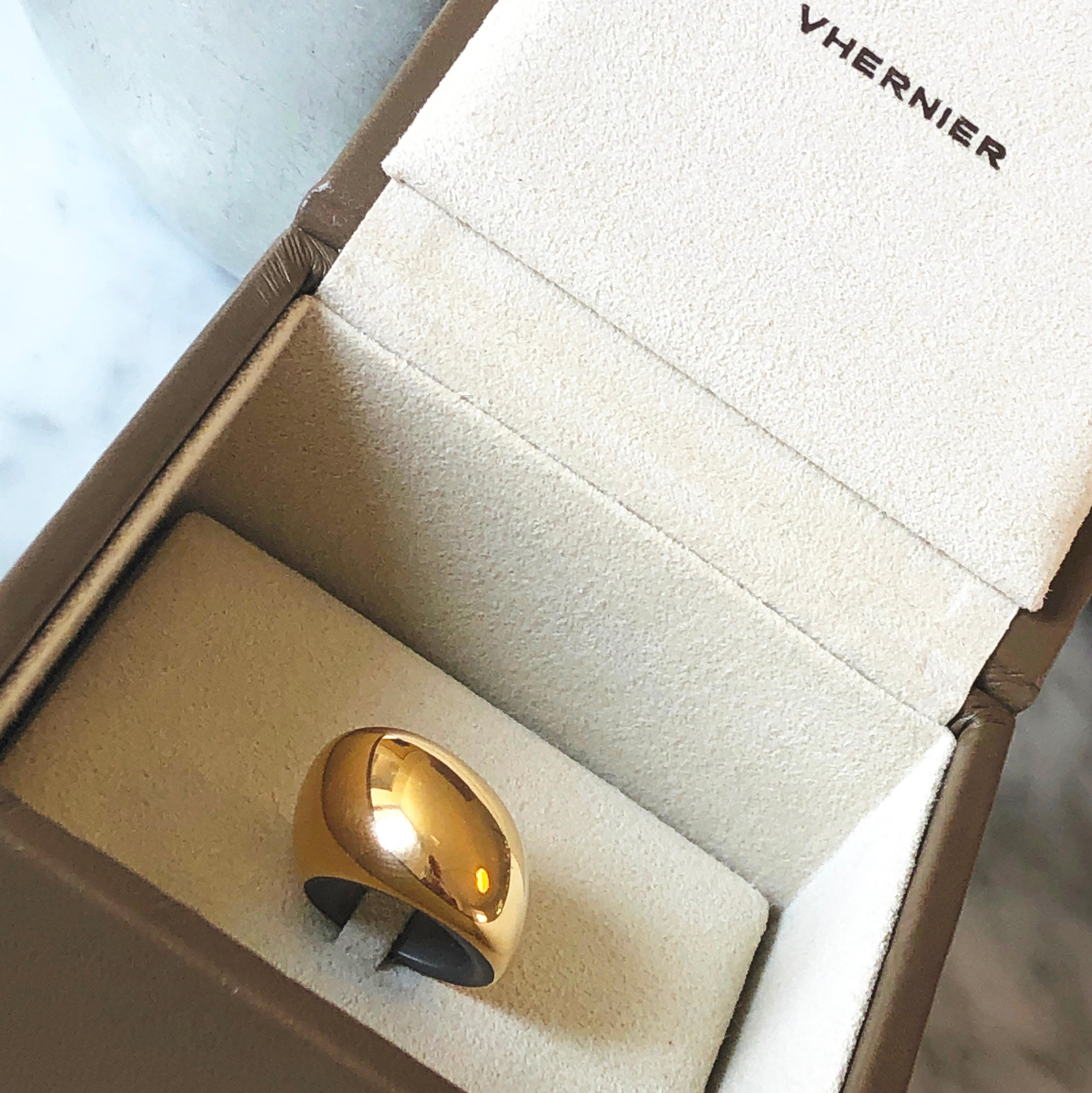 Contemporary Vhernier 2019 Pirouette Titanium Rose Gold Cocktail Ring