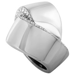 Vhernier Abbraccio 18 Karat White Gold 1.17 Carat Diamond Ring