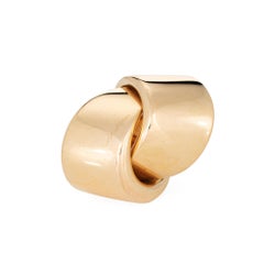 Vhernier Abbraccio Ring 18k Rose Gold Sz 6 Sculpted Cocktail Jewelry Signed