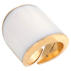 Vhernier cacholong Bague Vague en or rose 18k