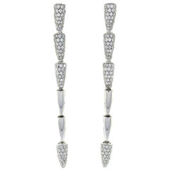 Vhernier Calla Diamond White Gold Dangle Earrings