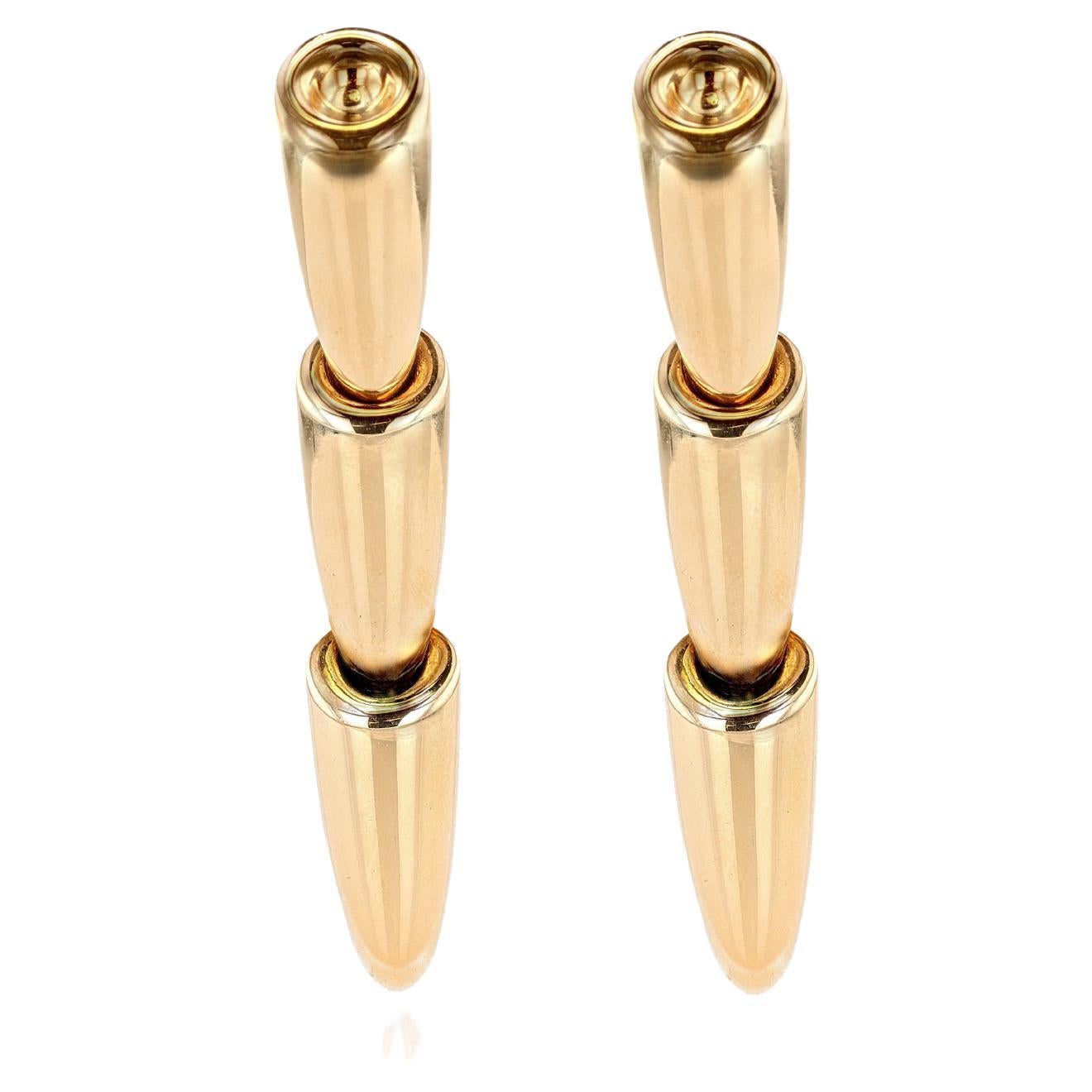 Vhernier Calla Media in oro rosa 18 carati 3 clip per orecchie a goccia in vendita