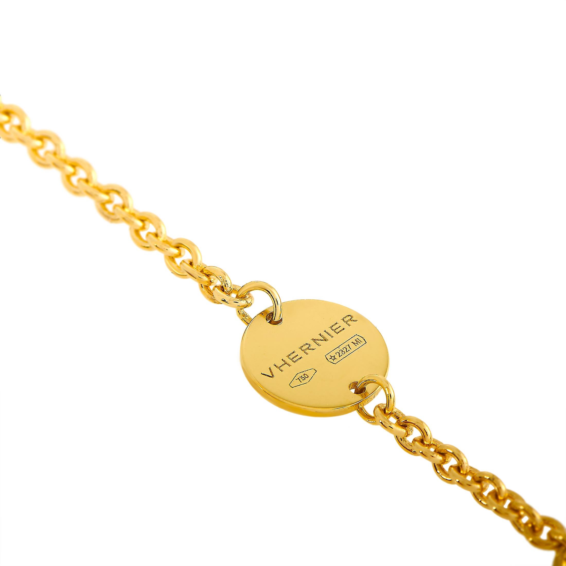 Vhernier Calla Mini 18 Karat Yellow Gold Coral Bracelet In New Condition In Southampton, PA