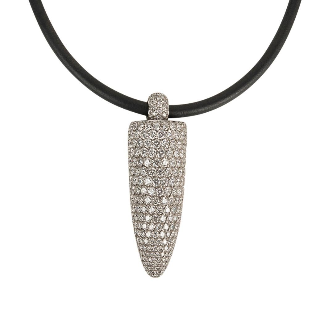 Vhernier Calla Necklace / Earrings Set Diamonds Black Onyx 18 Karat White Gold 6
