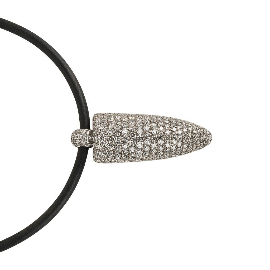 Vhernier Ensemble collier / boucles d'oreilles Calla Diamants Onyx noir Or blanc 18 carats 4