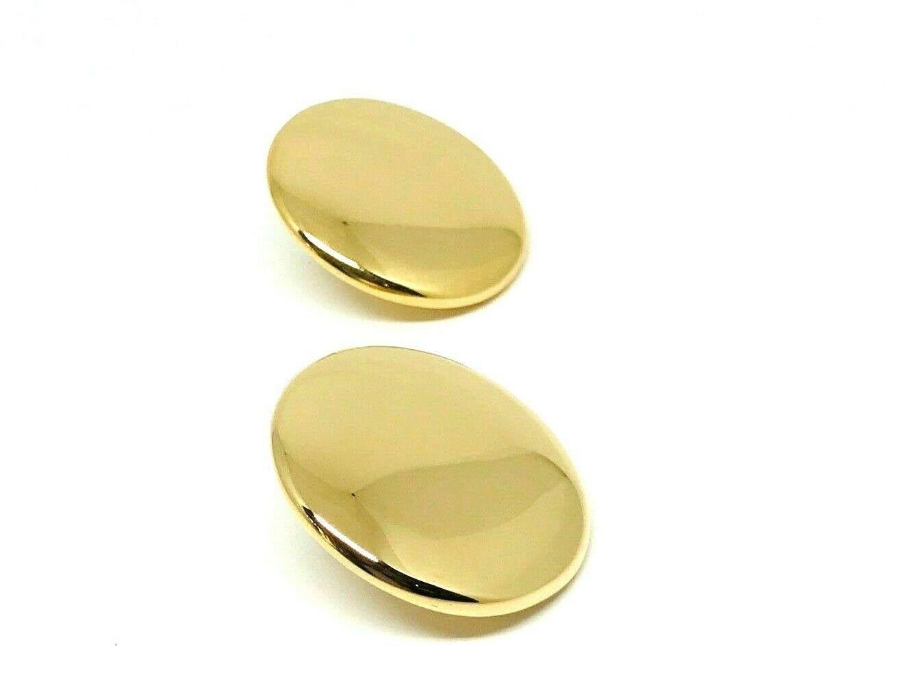 large gold button earrings