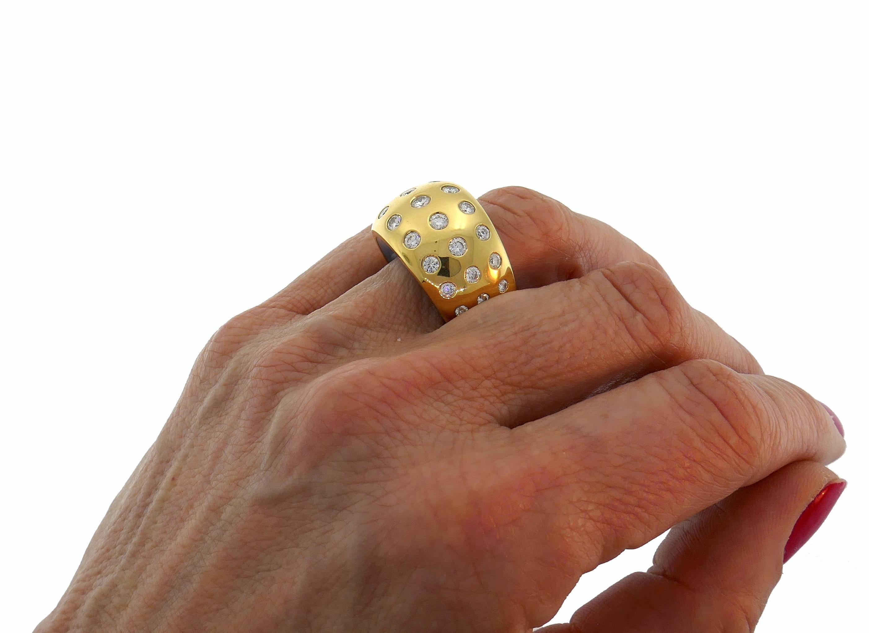 Vhernier Diamond Chalcedony Yellow Gold Ring 5
