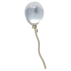 Vhernier Diamond Multi-Gem 18 Karat Gold Balloon Palloncino Brooch
