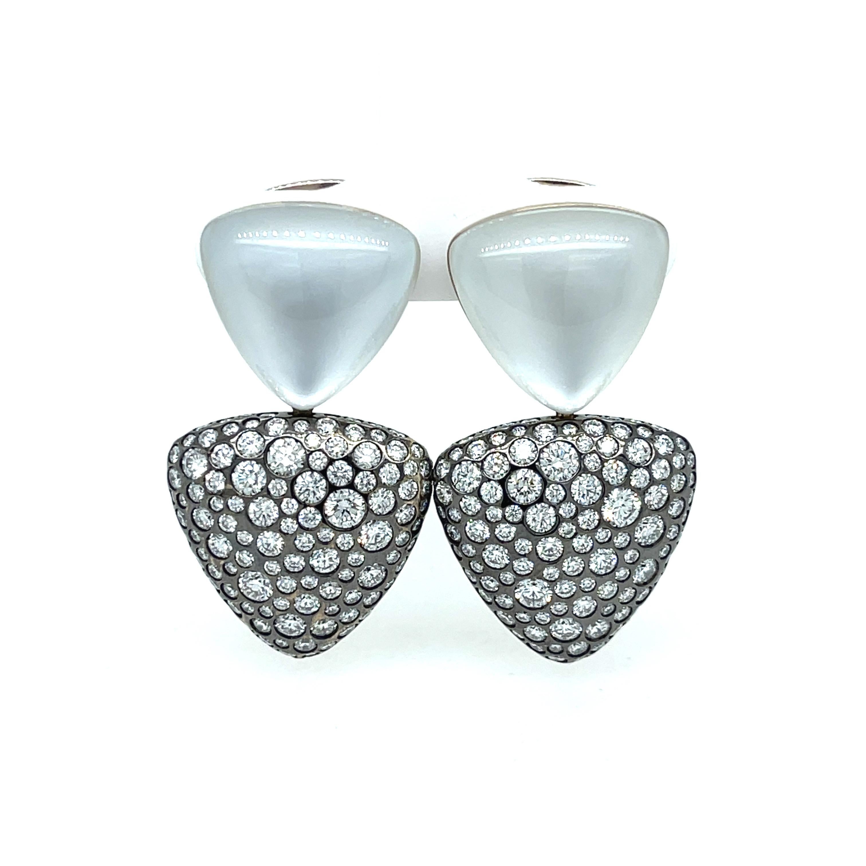 Ohrringe aus Diamanten, Bergkristall und Perlmutt von Vhernier Damen