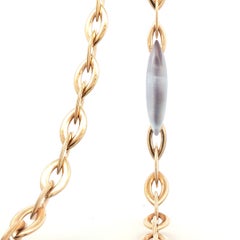 Vhernier Doppio Senso Collana a catena marquise in oro 18 carati, 40" con cristallo di rocca e