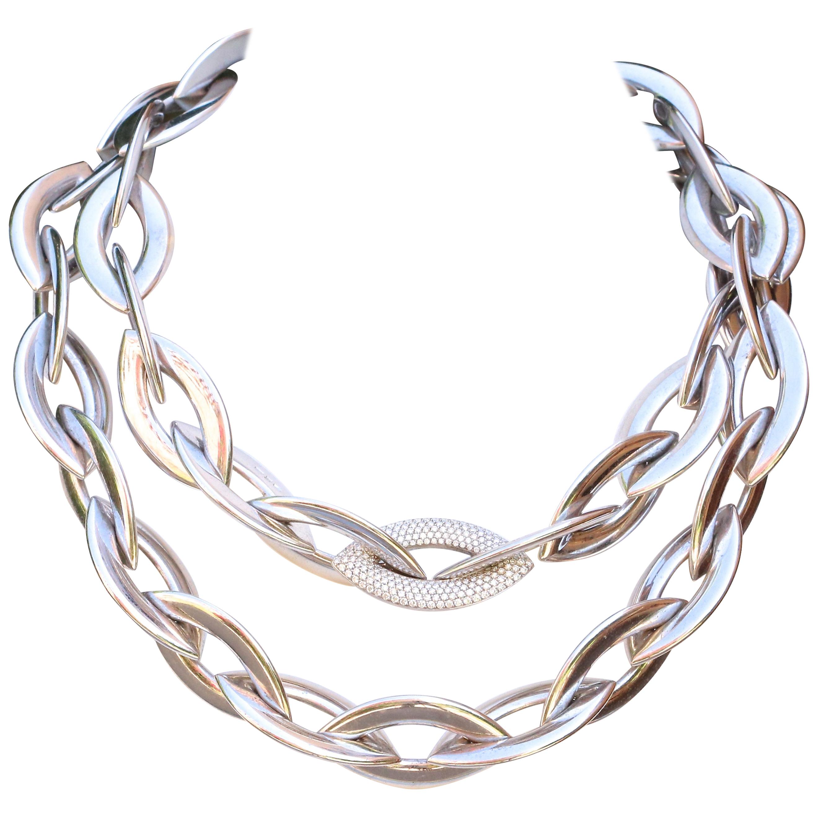 Vhernier Doppio Senso Diamond 18 Karat Necklace