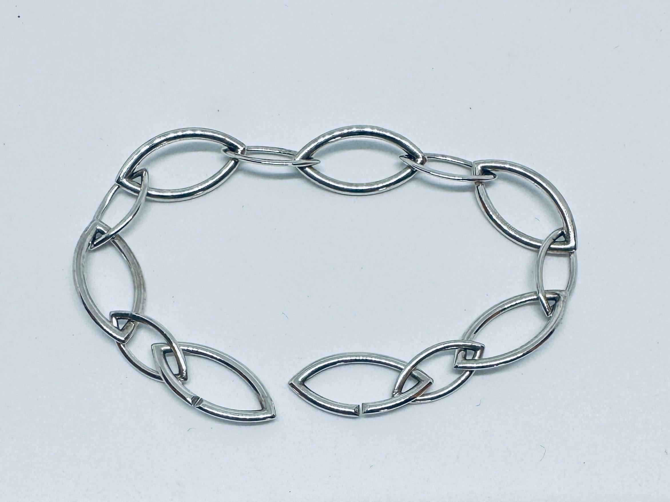 Women's or Men's Vhernier Doppio Senso Sterling Silver Link Bracelet