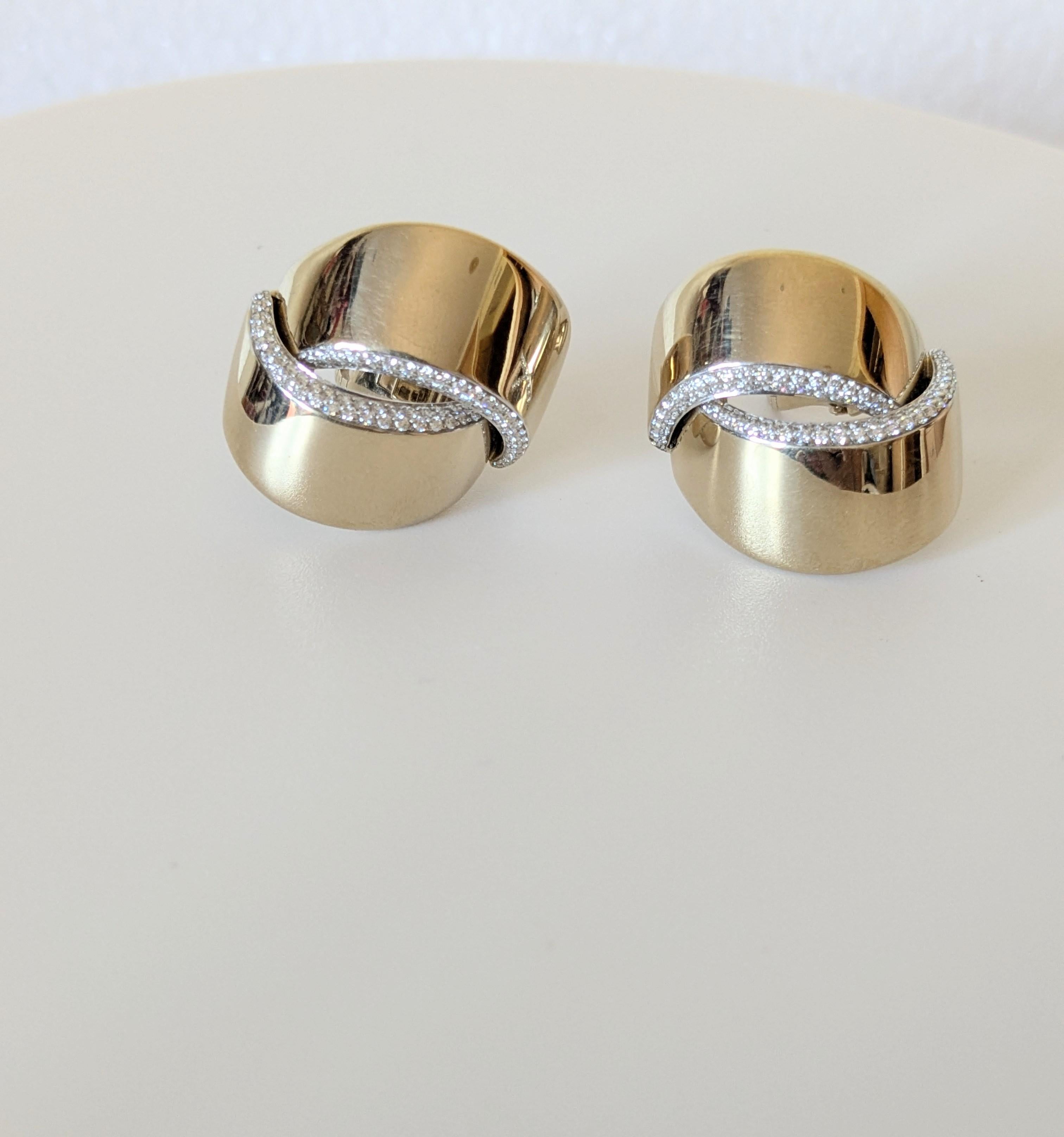Vhernier Eclisse 18k gold ring with pavé diamonds im Angebot 5