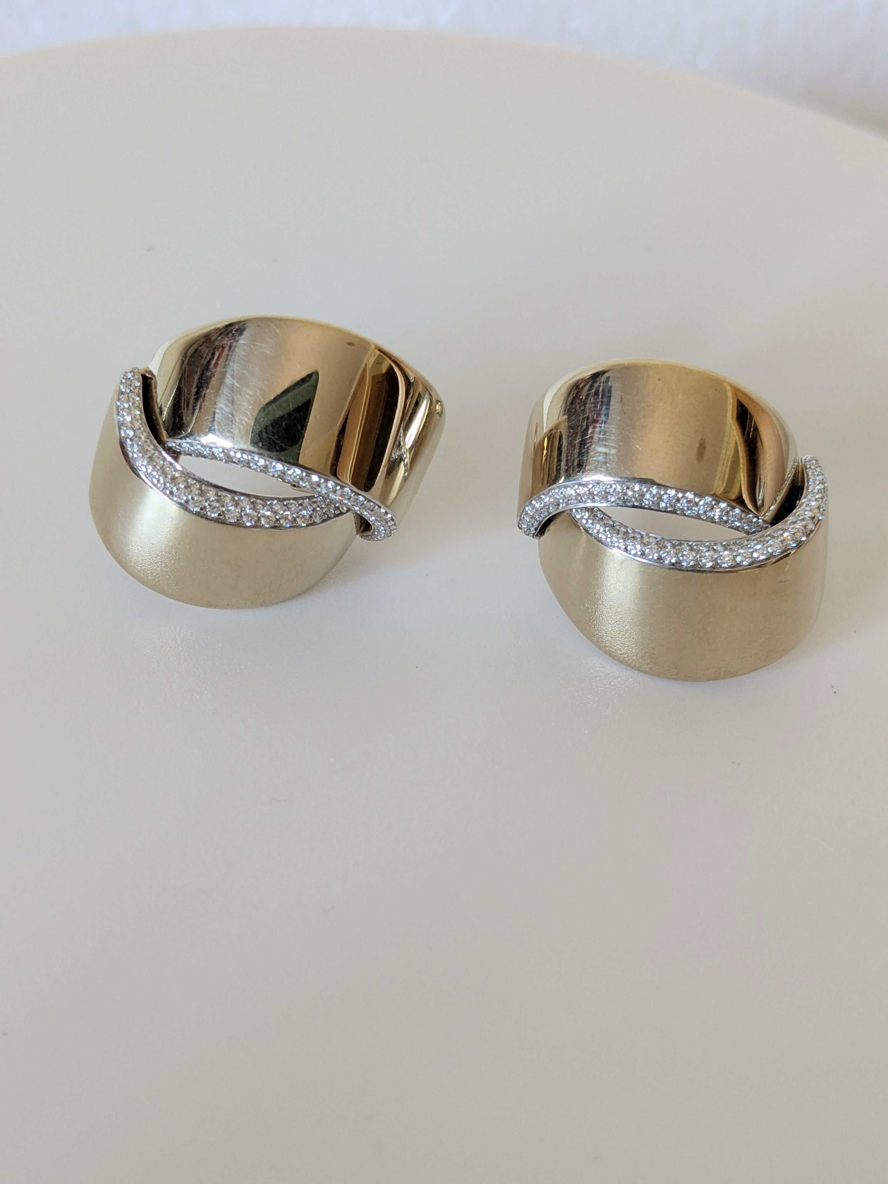 Vhernier Eclisse 18k gold ring with pavé diamonds im Angebot 6