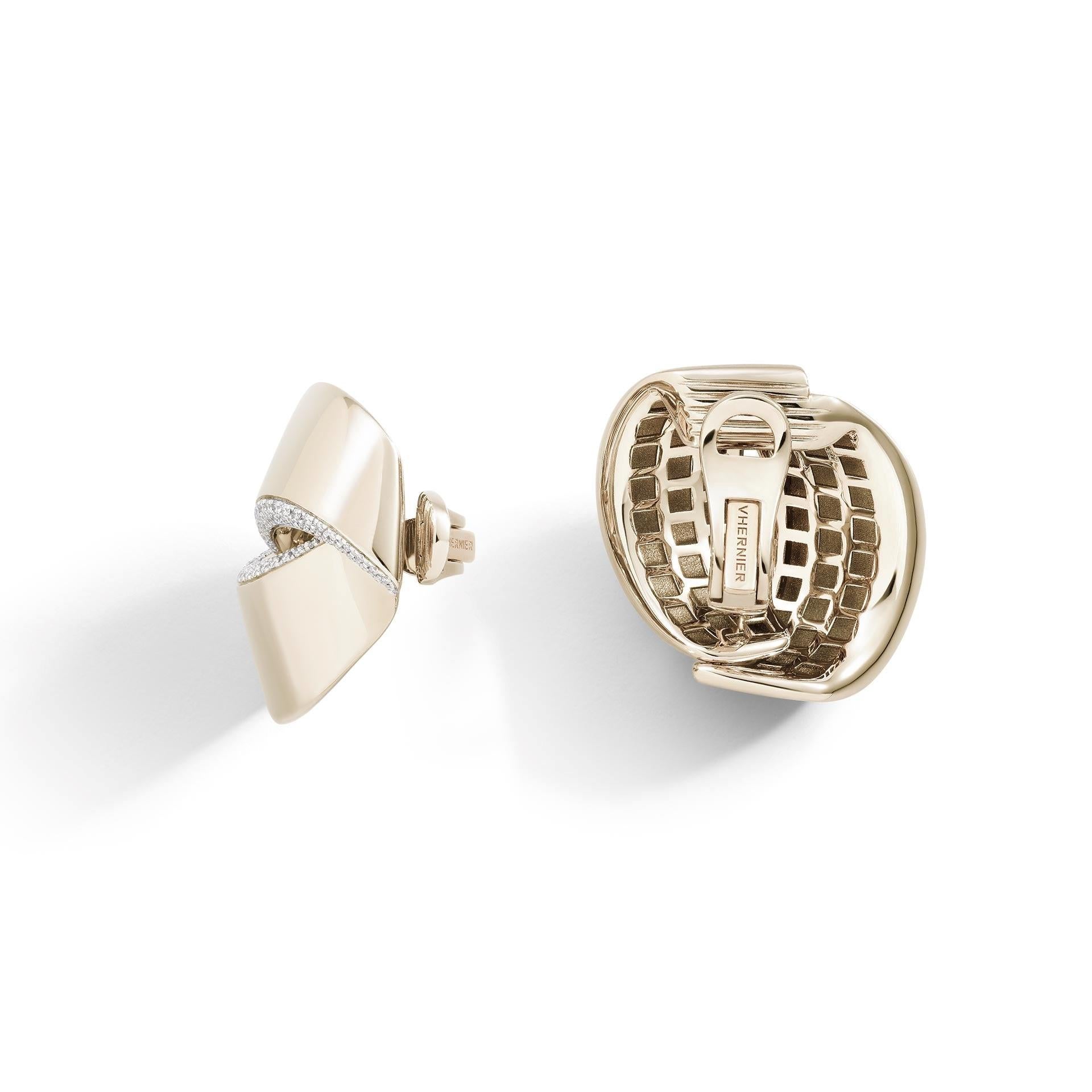 Vhernier Eclisse 18k gold ring with pavé diamonds im Angebot 8