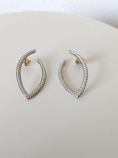 Vhernier  Eclisse black jet  18k Gold and diamonds clip earrings