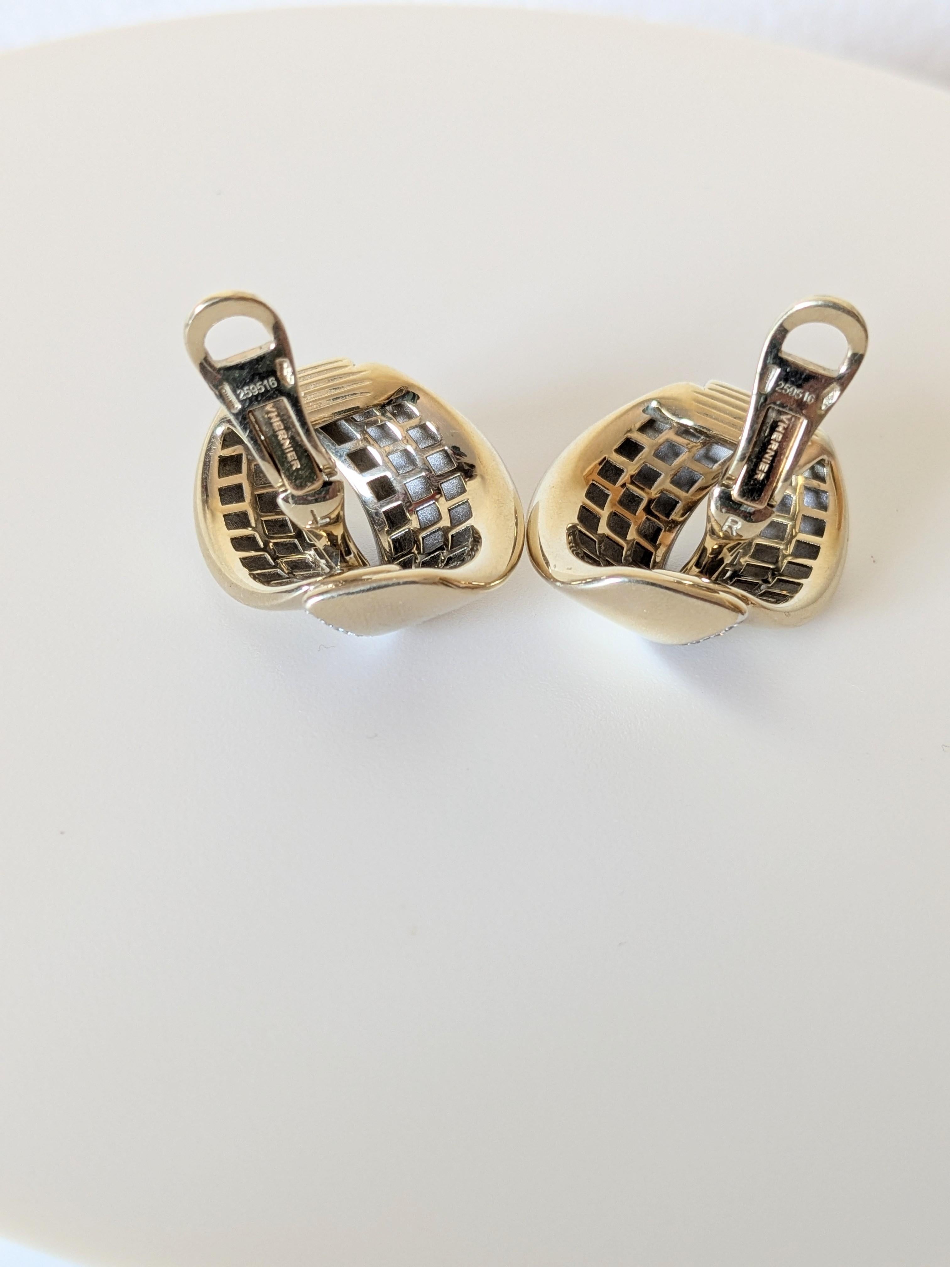 Vhernier  Eclisse black jet  18k Gold and diamonds clip earrings Neuf - En vente à Bilbao, ES