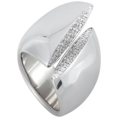 Vhernier Eclisse Medio 18 Karat White Gold 1.01 Carat Diamond Ring