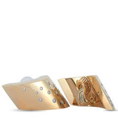 Vhernier Eclisse Medio 18 Karat Rose Gold 0.98 Carat Diamond Earclips