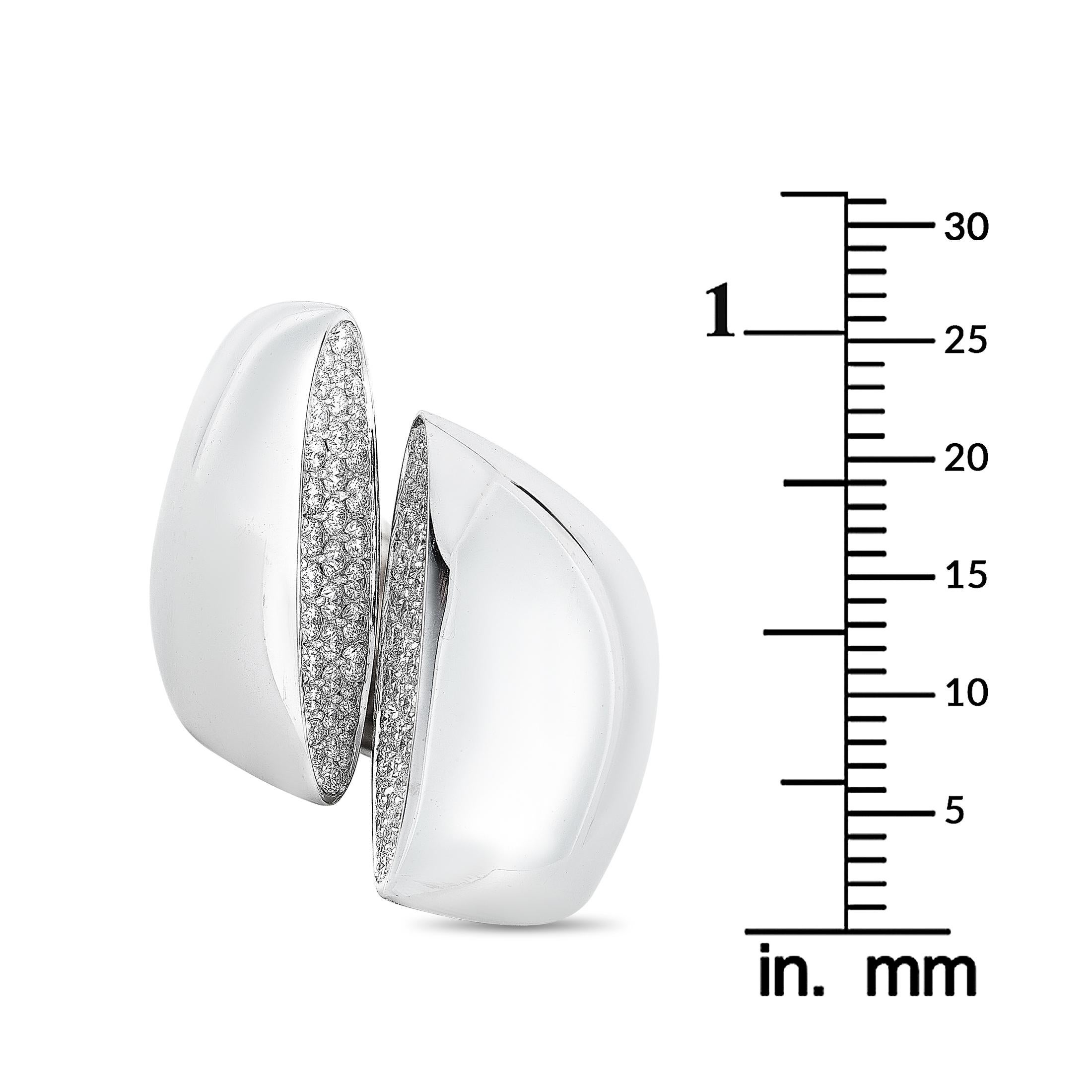 Vhernier Eclisse Medio 18 Karat White Gold 1.01 Carat Diamond Ring 3