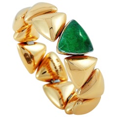 Vhernier Freccia Micro 18 Karat Rose Gold Titanium Jade and Rock Crystal Ring