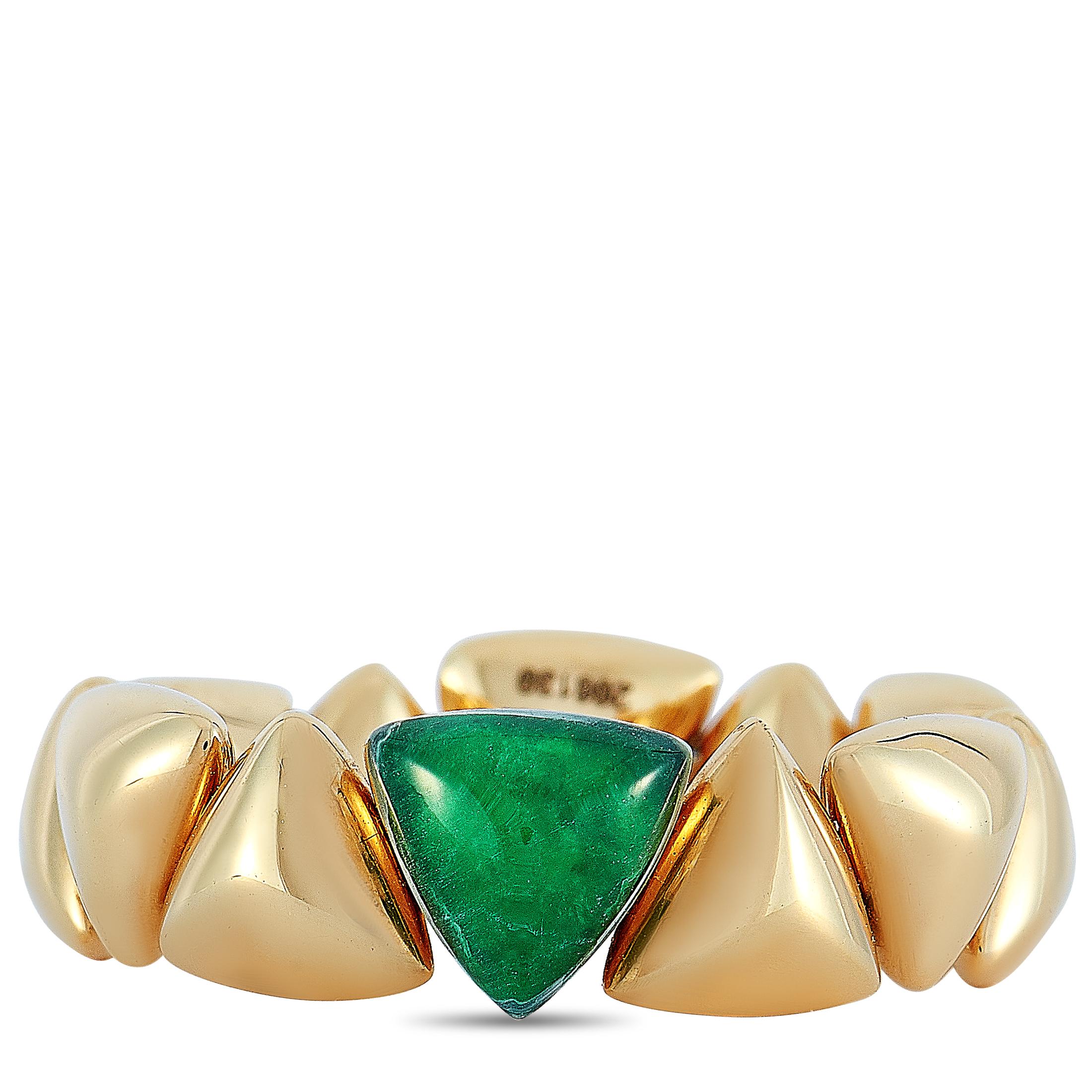Women's Vhernier Freccia Micro 18 Karat Rose Gold Titanium Jade and Rock Crystal Ring