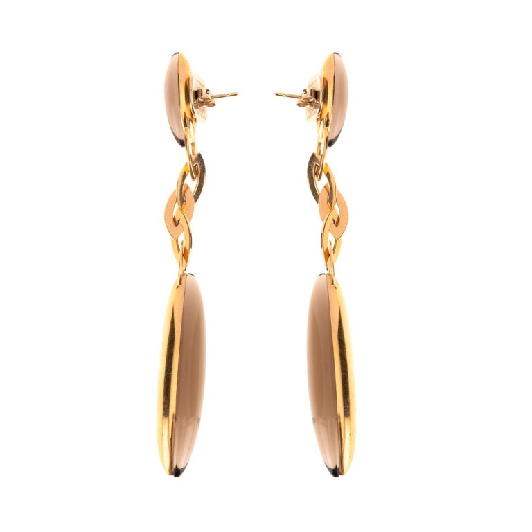 Contemporary Vhernier Fuseau Earrings 18 Karat Rose Gold For Sale