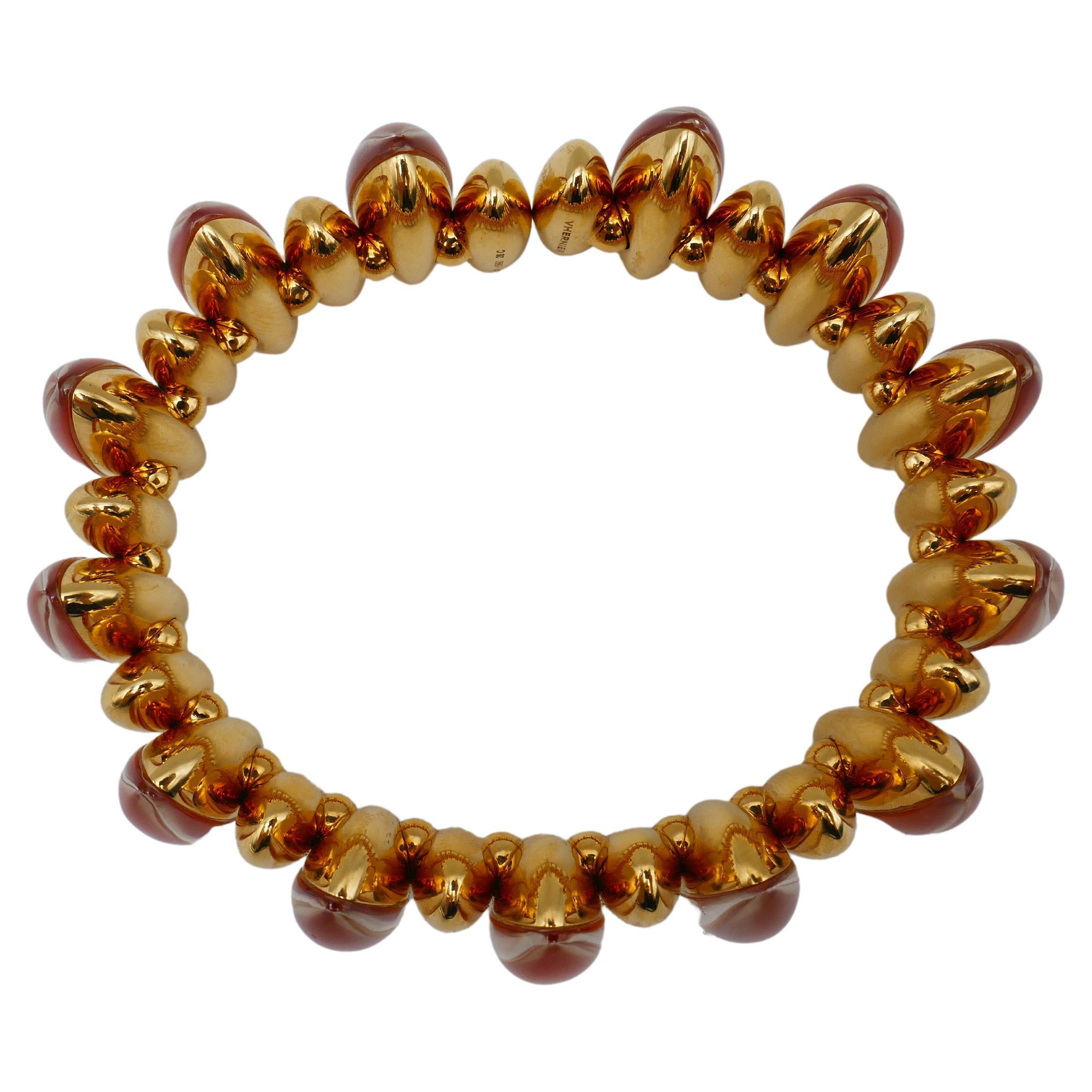 Goldarmband aus rotem Karneol-Bergkristall von Vhernier Fuseau im Zustand „Hervorragend“ im Angebot in Beverly Hills, CA