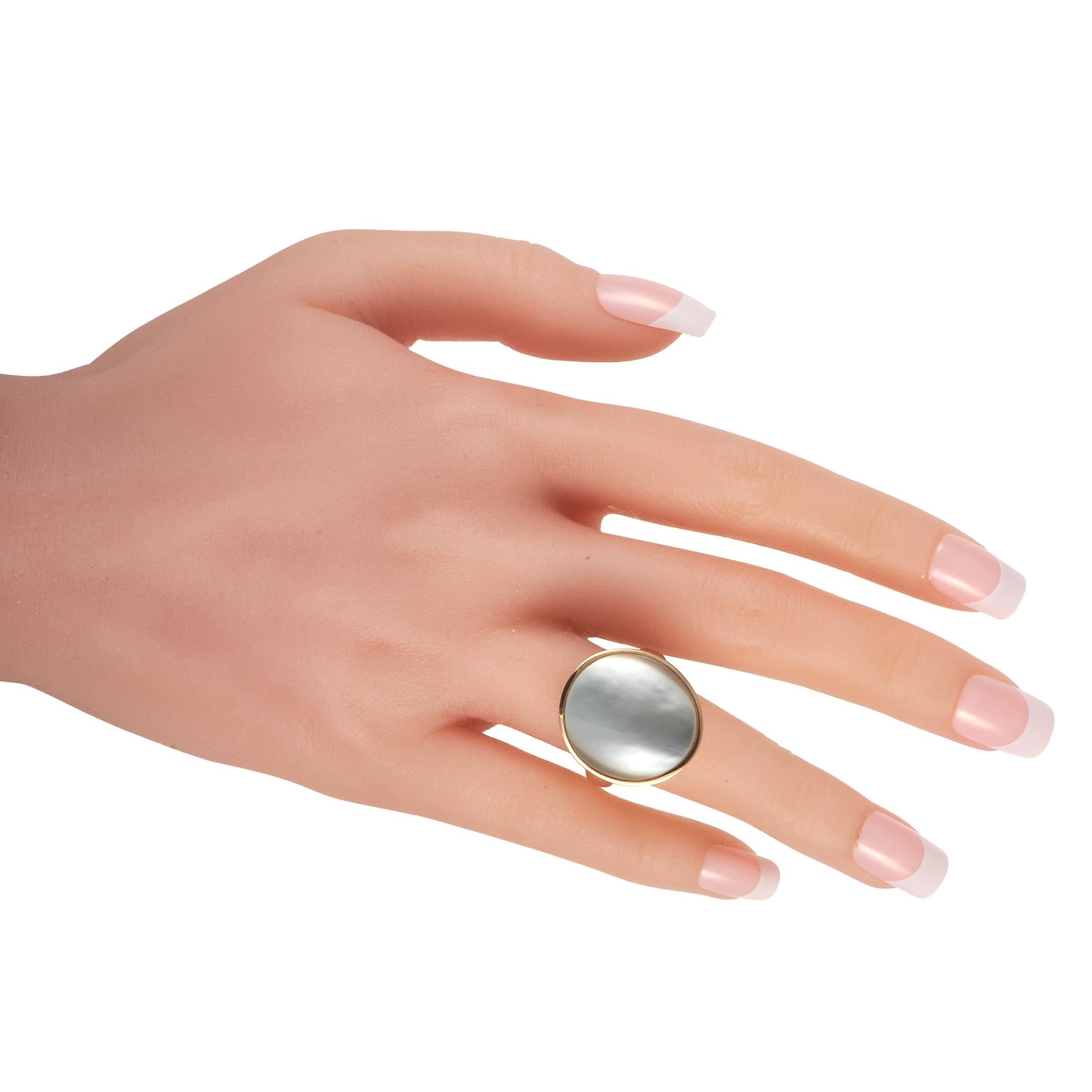 Vhernier Giotto 18K Rose Gold Mother of Pearl Ring 1