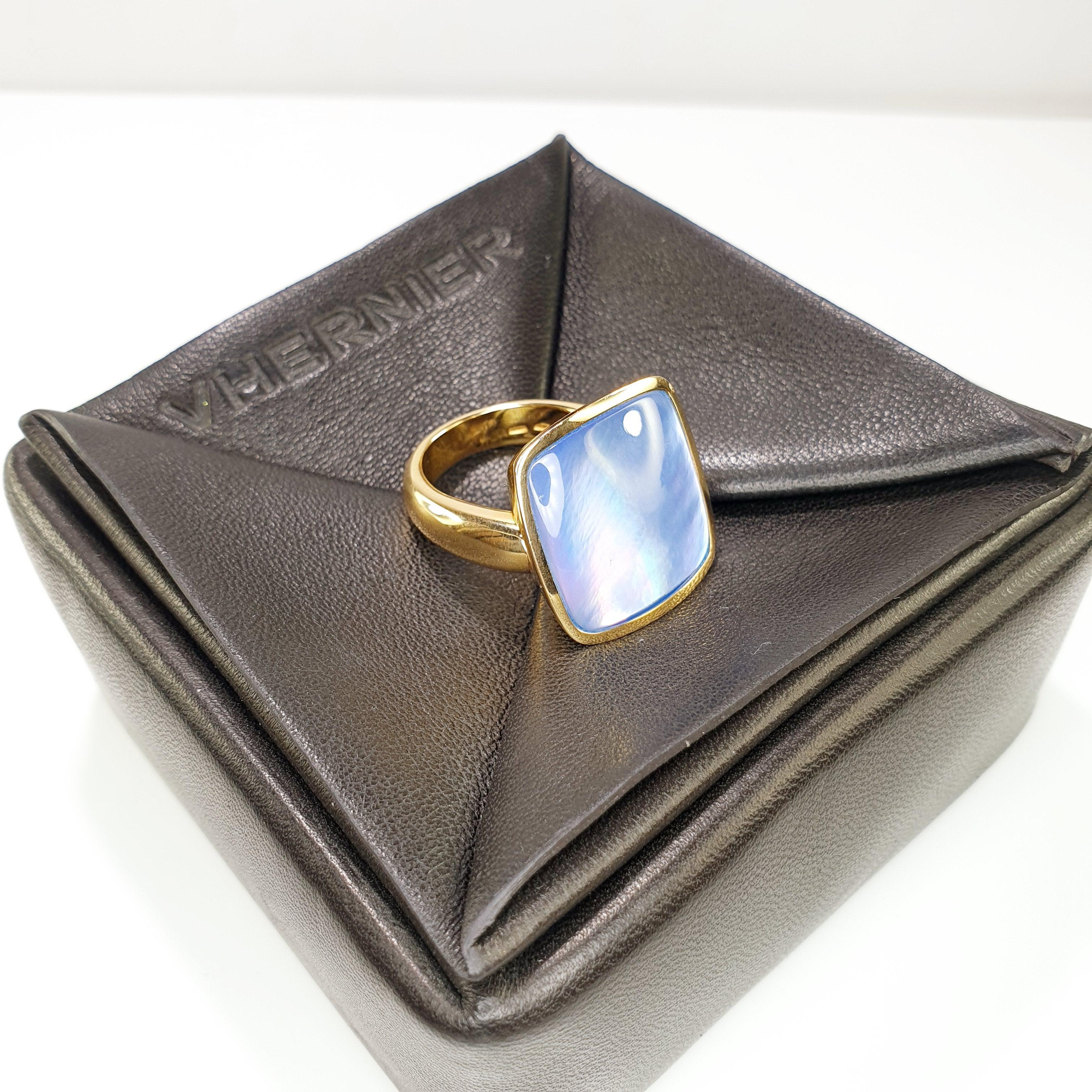 Rose Cut Vhernier Giotto Ring 18 Karat and Lapislazuli Rock Crystal