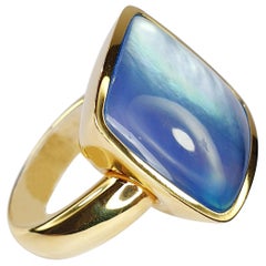 Vhernier Giotto Ring 18 Karat and Lapislazuli Rock Crystal