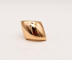 Vhernier Milano Large Sculptural Fibula Cocktail Ring In Solid 18Kt Yellow Gold