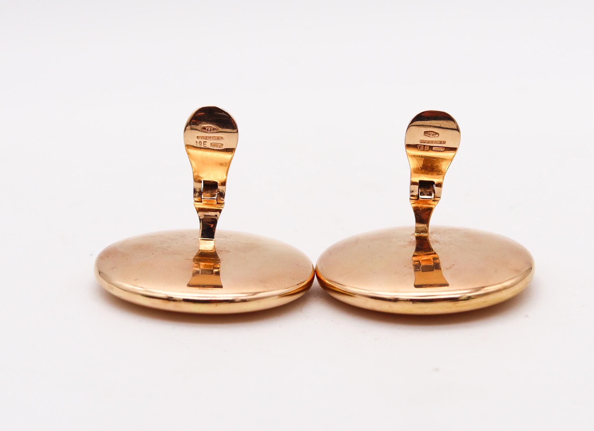 Vhernier Milano - Boucles d'oreilles à clip en or jaune 18 carats, rondes et surdimensionnées Pour femmes en vente