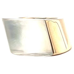 Vhernier Mother-of-pearl Rock Crystal 18 Karat Gold Cocktail Ring