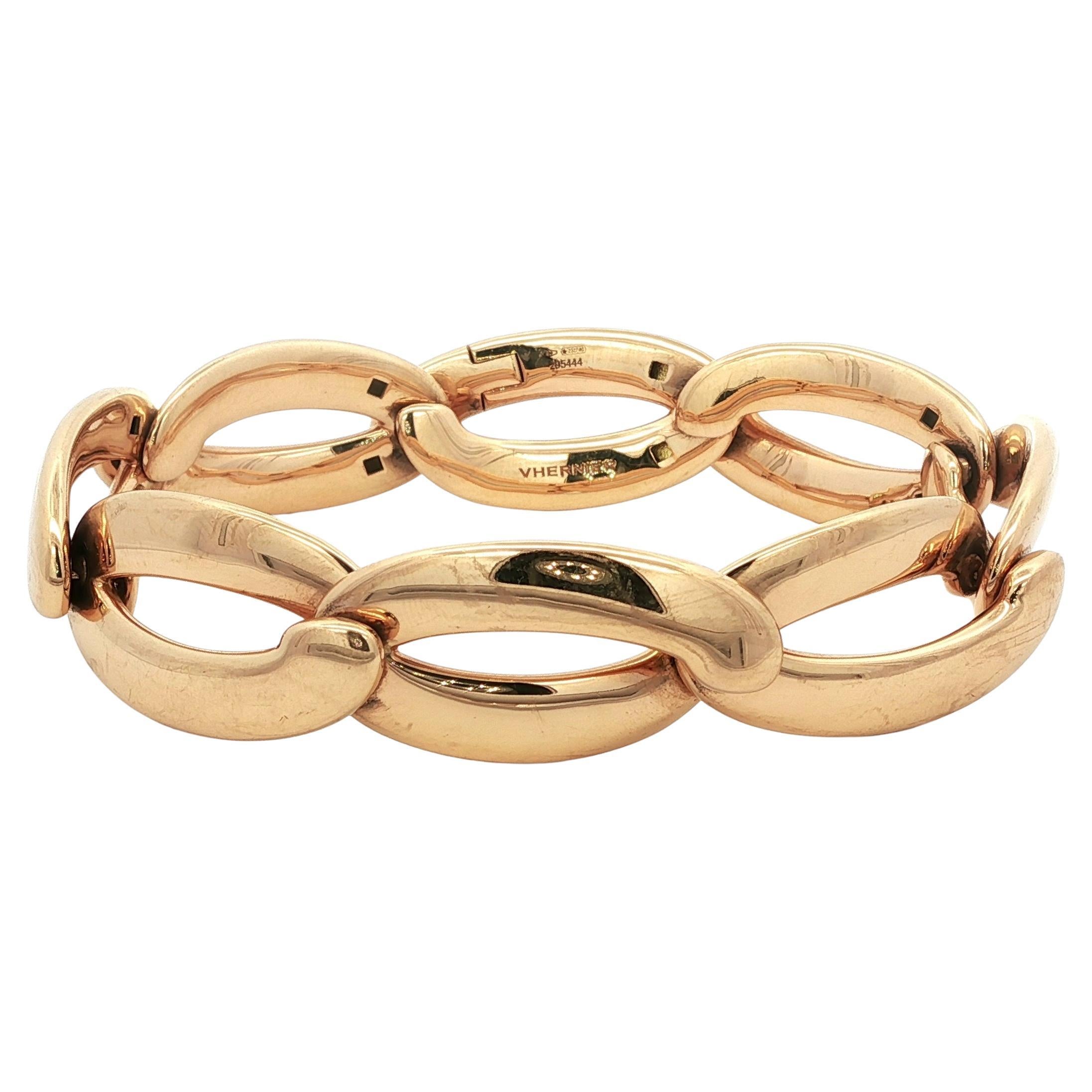 Vhernier Olimpia Link Bracelet 18K Yellow Gold en venta